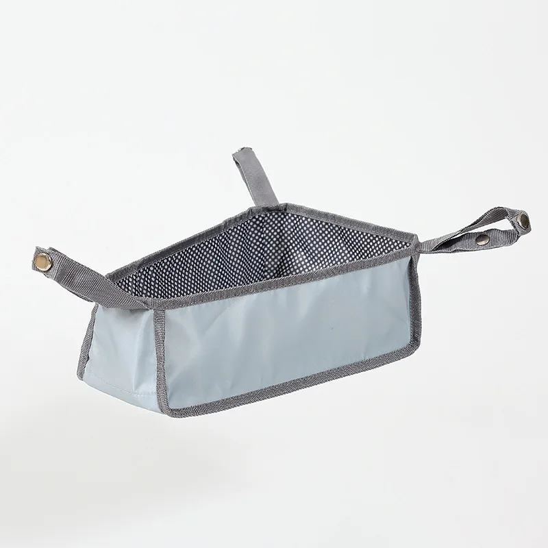 Universal Baby Stroller Bottom Organizer Bag Portable Mesh Tissue Toy Storage Basket with Hard Board Stroller Accessories Black: Blue
