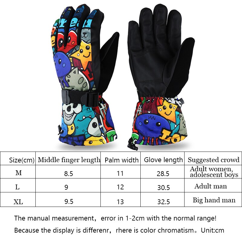 Gants De Ski pour femmes Guantes De Invierno en plein air mitaines De Snowboard imperméables et cachemire pour hommes Plus gants De Ski pour adultes en coton