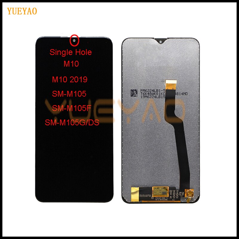 Voor Samsung Galaxy A10 A105 A105F SM-A105F Lcd-scherm Vervanging Digitizer Vergadering Voor Samsung M10 M105F Lcd: M10SingleHoleNoFrame
