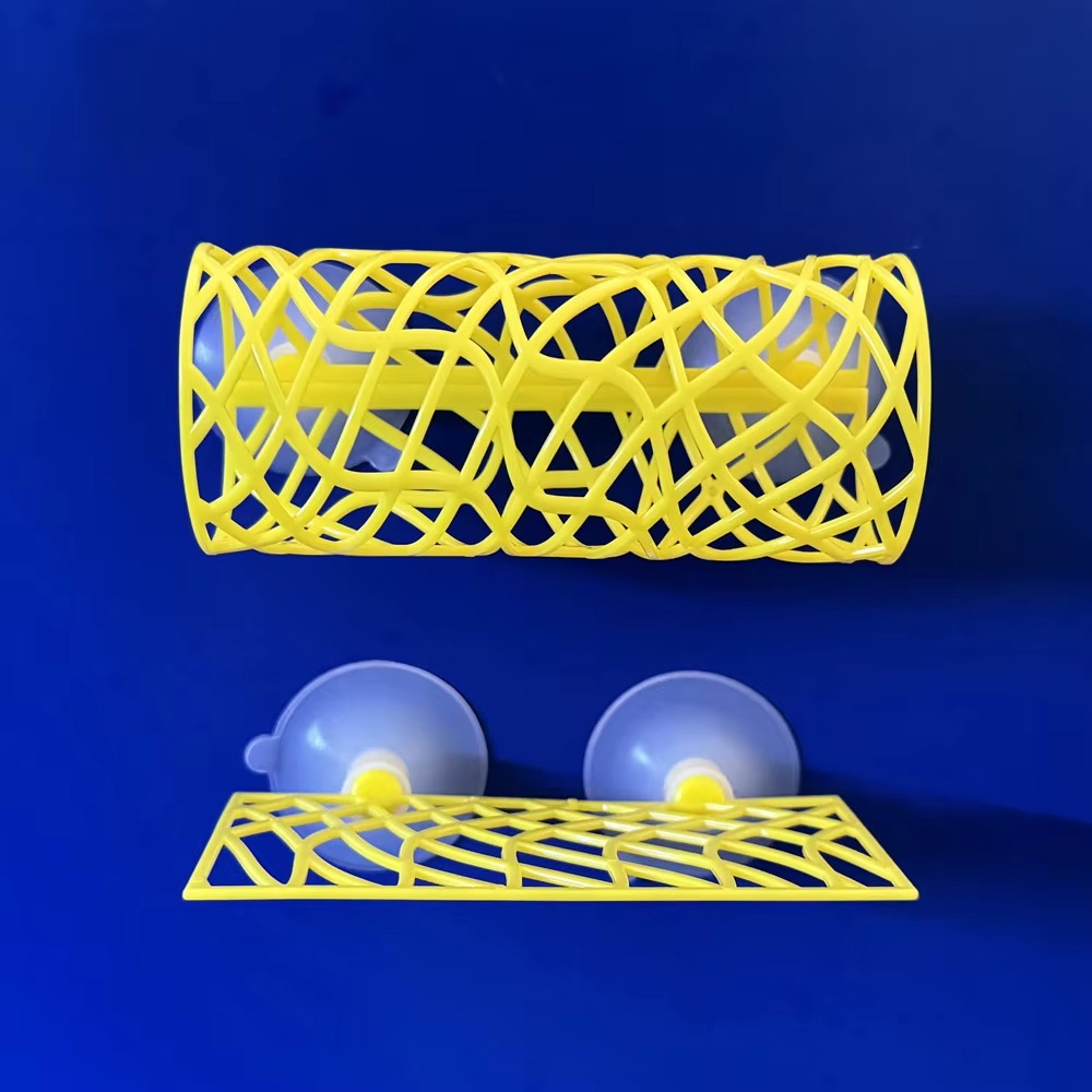 Betta Vis Schuilplaats Grot met Hangmat Bed Holle Tunnel Aquarium Accessoires Aquarium Decoraties voor Rivierkreeft Garnalen Kleine Vis: YELLOW