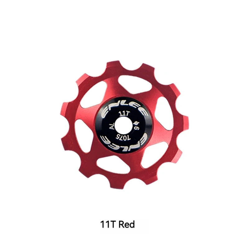 Fünf Farben Fahrrad Aluminium Legierung führen Rad Rolle Schaltwerk 11T 13T führen MTB Keramik Lagerbier Jockey Rad für 4/5/6MM: Rosa