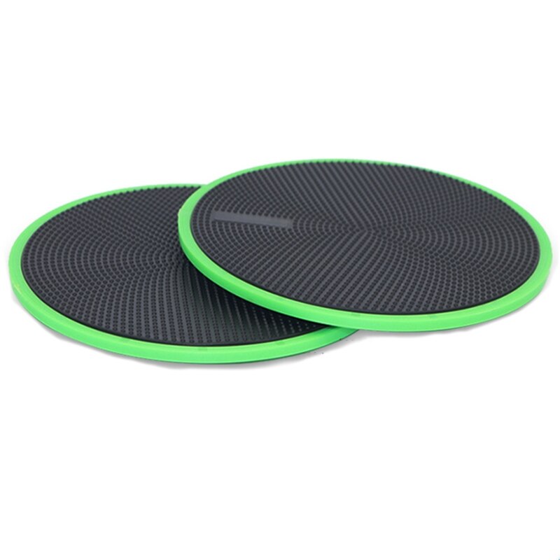 Fitness Sliding Discs Double Side Exercise Gym Round Full Body Sport Core Pads Q1FF: Green