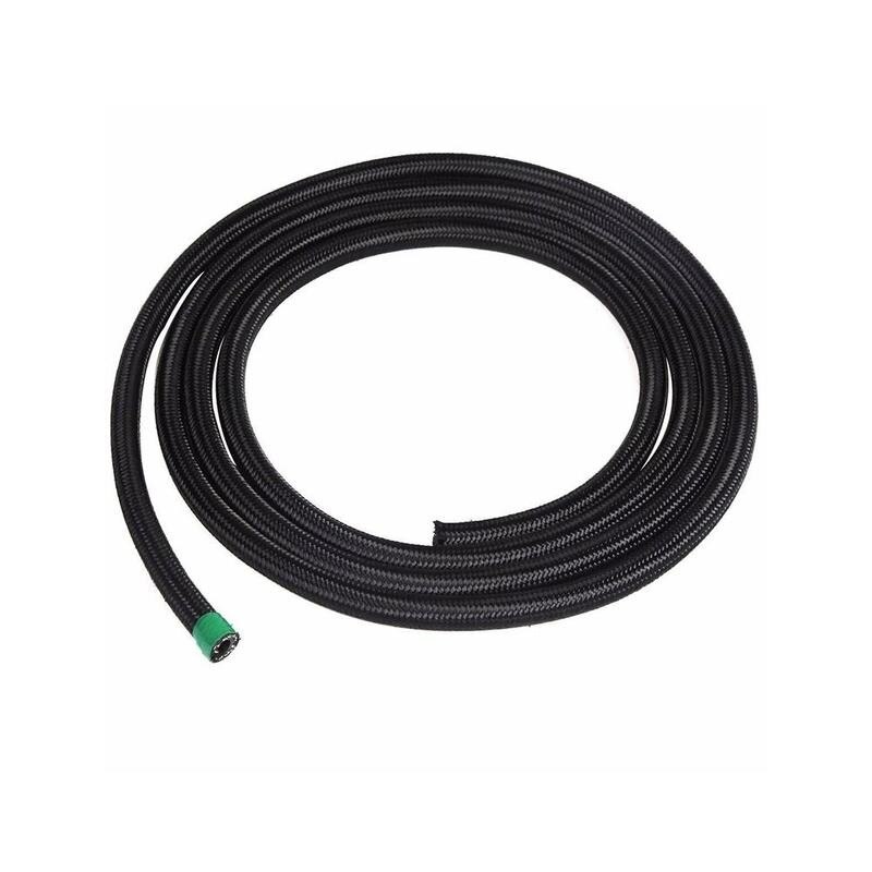 Steel Braided Universal Rubber Reinforced Fuel Hose Tube Pipe Line Black For Petrol Oil For Motorcycle