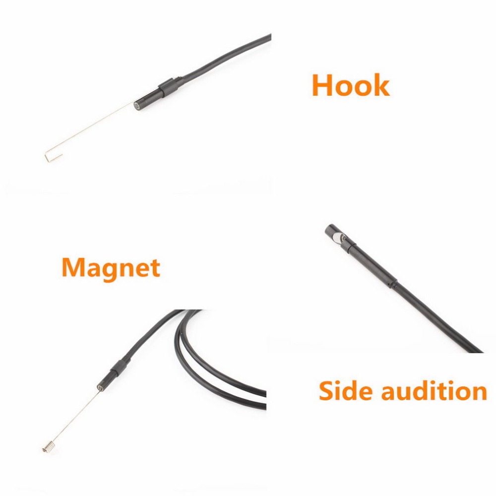 1m 1.5m 2m endoskop kamera hd usb endoskop med 6 led myk kabel vanntett inspeksjonsboreskop for android pc