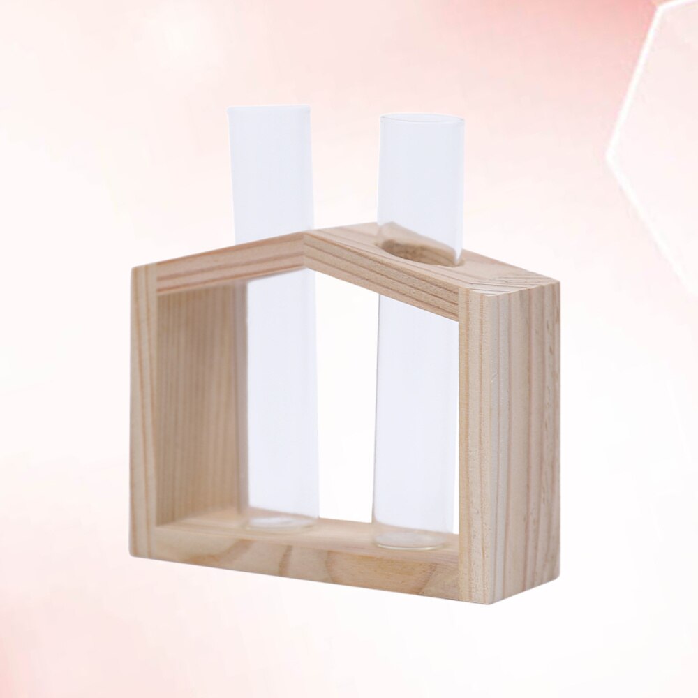 Glass Tube Vase Desktop Decoration Flower Arragement Flower Tube Table Ornament Biege (Single Tubes)