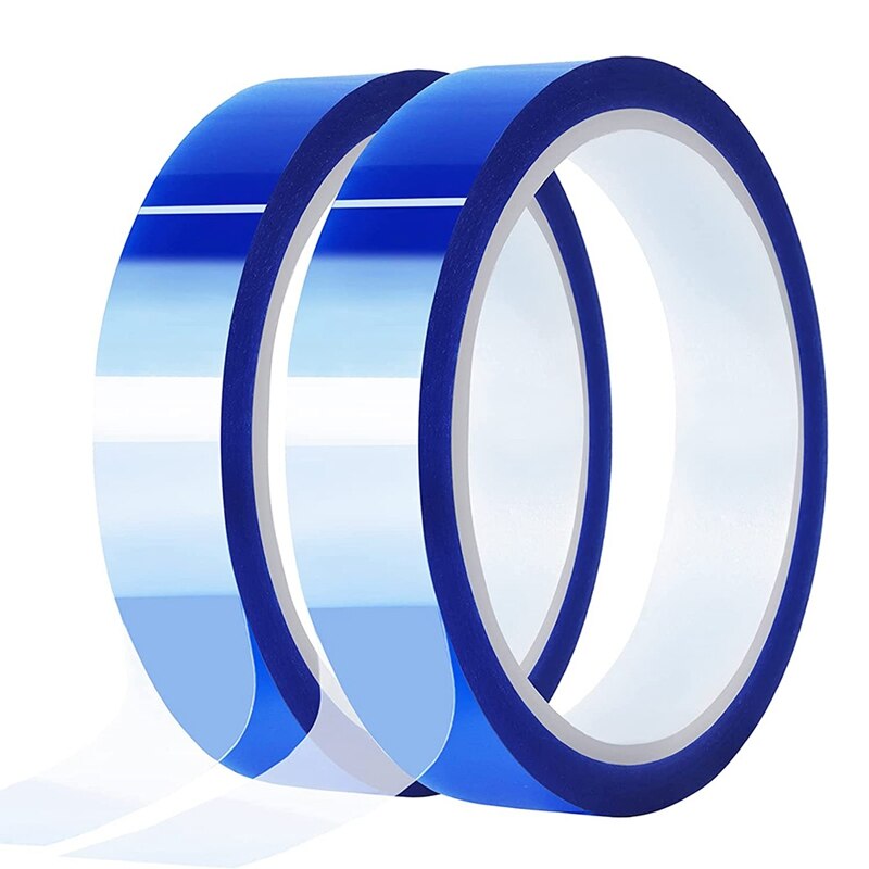 2 Rolls 20mmx33M(108Ft) Blue Heat Tape High Temperature Heat Resistant Tape Heat Transfer Tape for Vinyl: Default Title