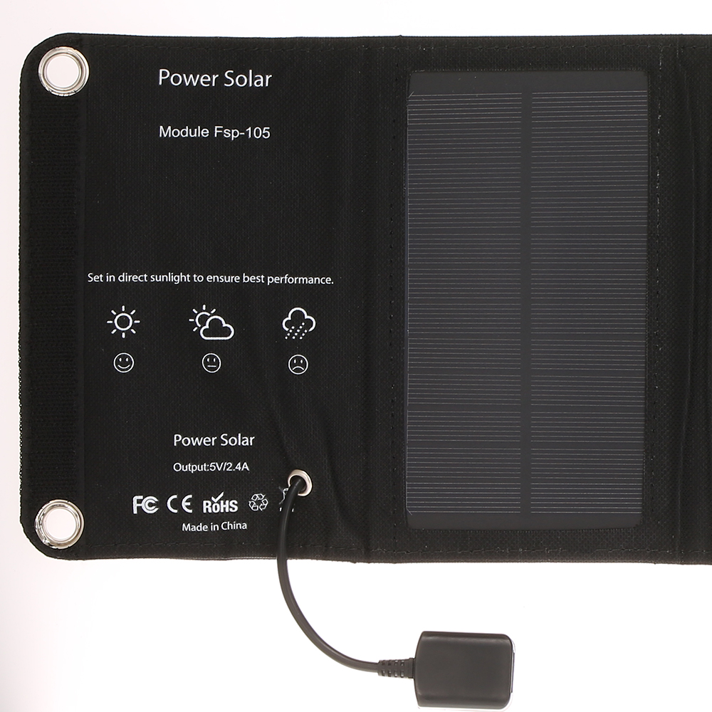 10 W/5 V Portable Solar Charger Met Usb-poort Opvouwbare 5 Zonnepaneel Camping Wandelen Travel Compact Solar power Telefoon Oplader