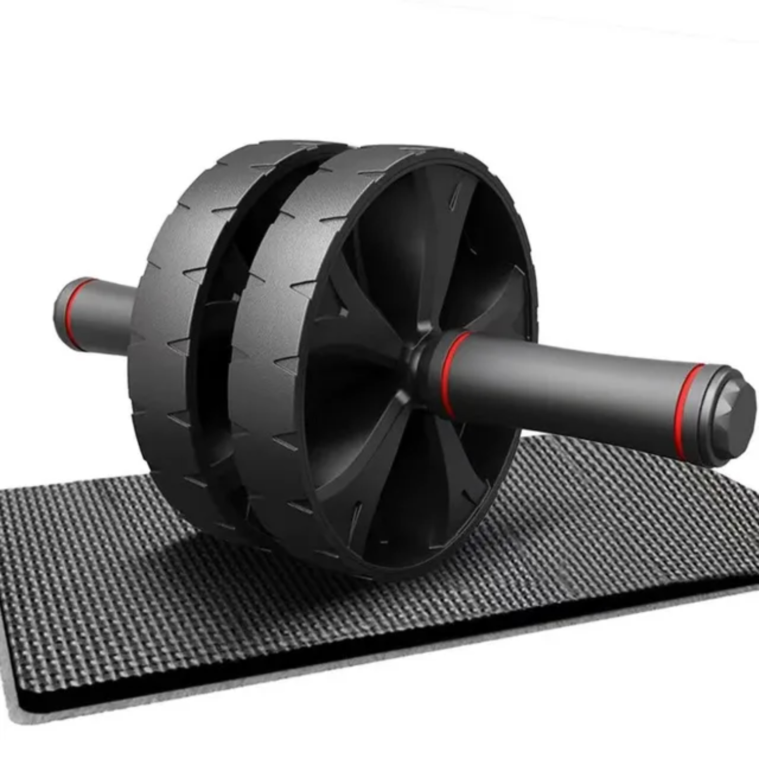 Equipo de ejercicio abdominal, polea de rodillo Ab, ejercicios de ejercicio muscular abdominal, fuerza abdominal, peso: Negro