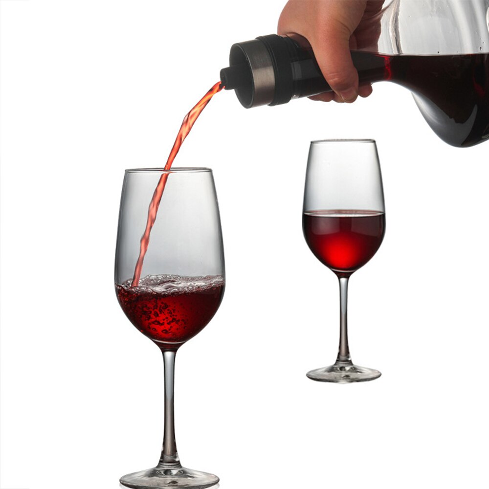 Bar Wine Accessories Glass Decanter Water Glasses Large For Family Bottle Jug Pourer Aerator Handmade Crystal 1400ML Breathing