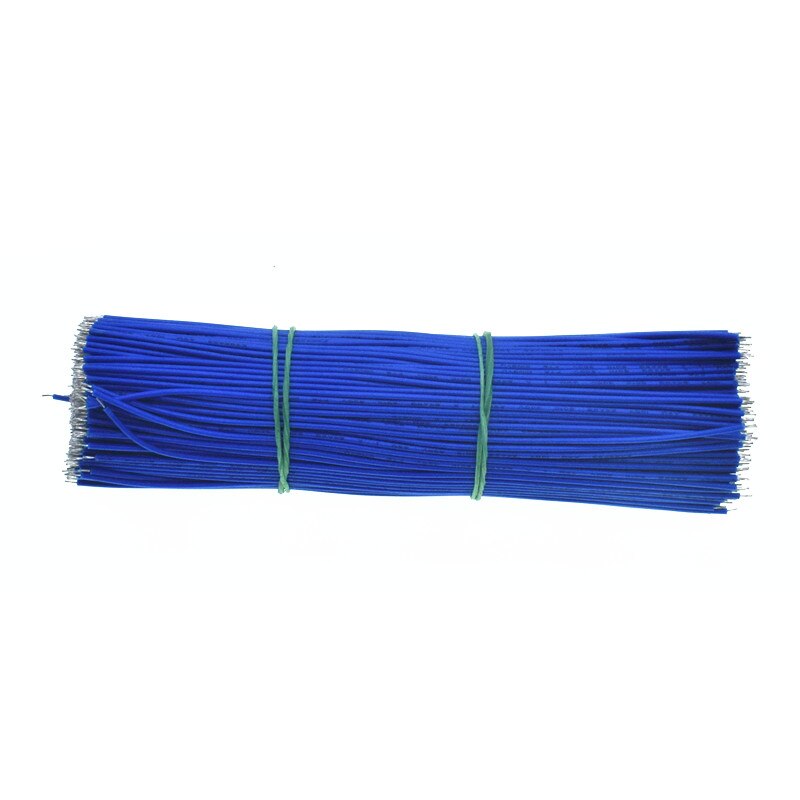 100pcs/Lot Tin-Plated Jumpers Breadboard PCB Solder Cable 24AWG 20CM Fly Jumper Wire Cable Tin Conductor Wires Connector Wire: Blue