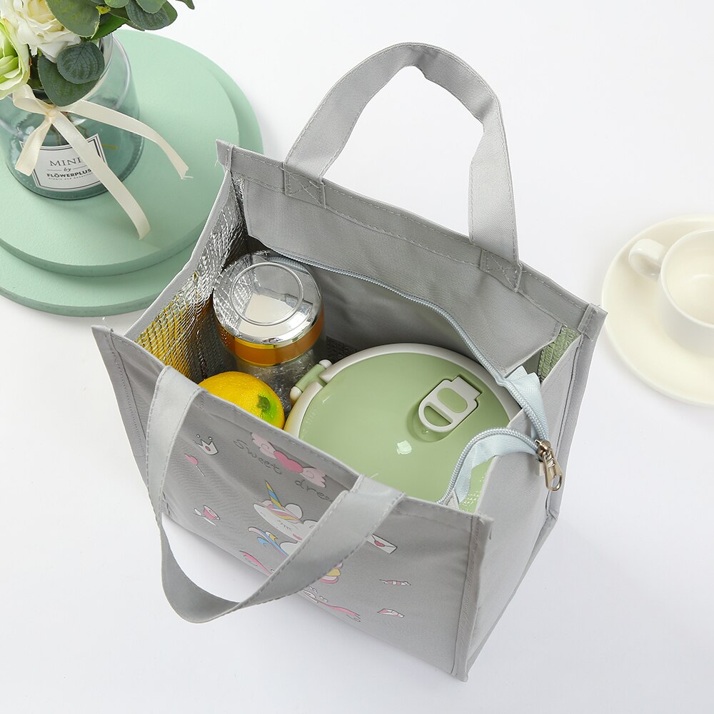 Verdikte Waterdichte Draagbare Thermische Lunch Tas Voedsel Verse Bento Pouch Kantoor Picknick Drinken Koude Isolatie Organizer Tote