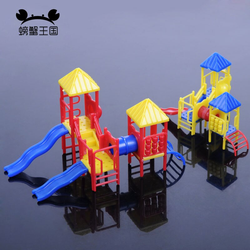 Ho n skala 1:87 1:150 legeplads park med rutsjebaner til modeltog layout