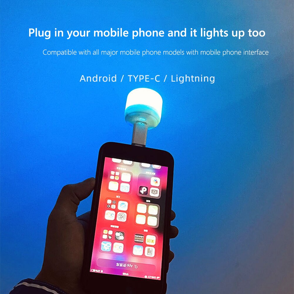 Usb Plug Lamp Computer Mobiele Power Opladen Usb Kleine Boek Lampen Led Oogbescherming Leeslamp Kleine Ronde Licht Nacht licht