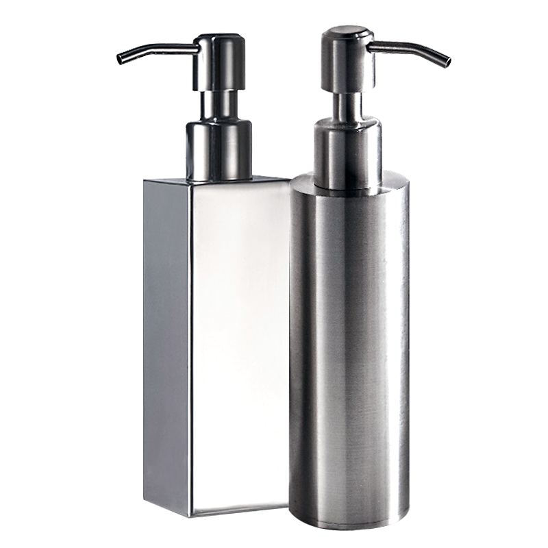 304 Stainless Steel Soap Dispenser Hand Sanitizer Bottle Bathroom Toilet Shower Gel Liquid Box Hotel Wall Hanging Wash Dispenser