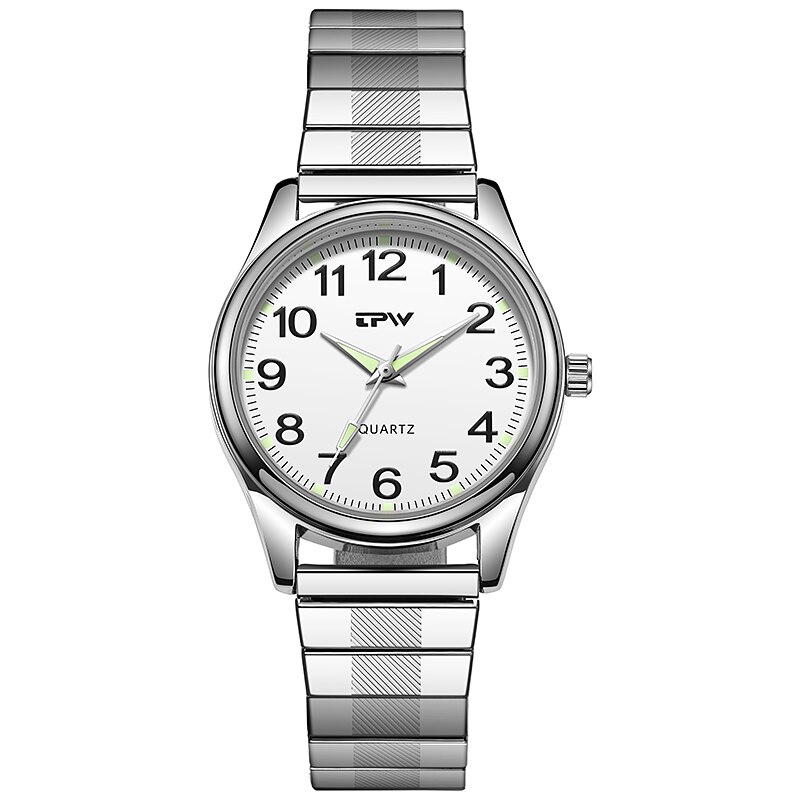 Easy Reader Expansion Band Watch Big Number White Dial 32mm: Expansion Band Women