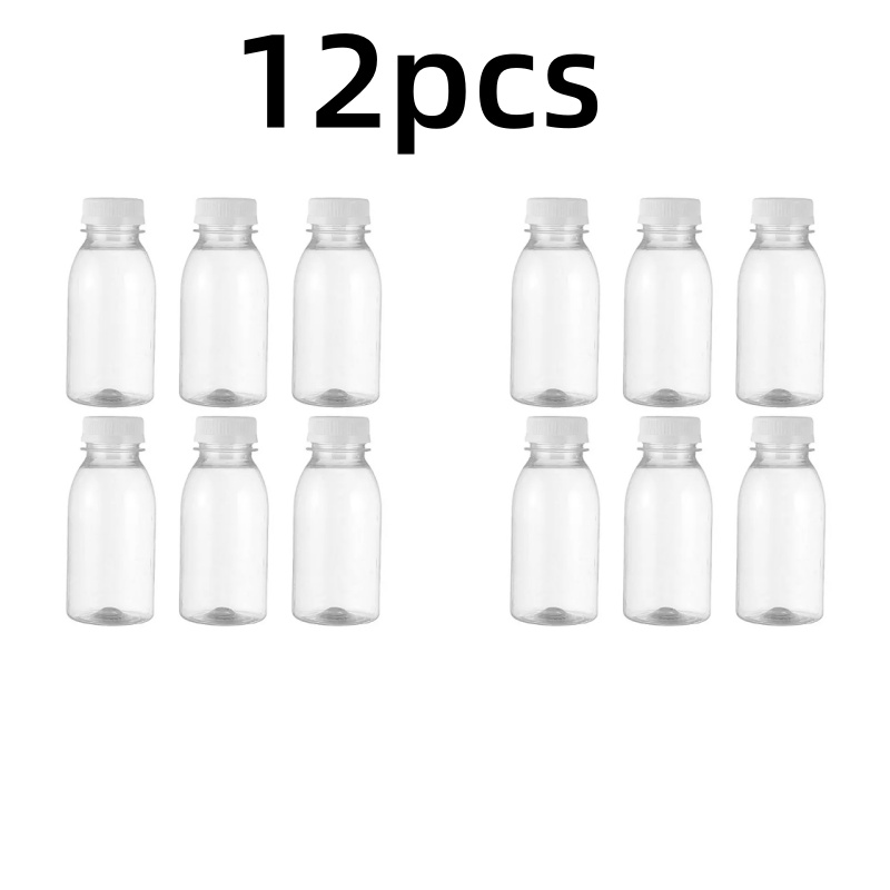 6pcs Small Plastic Bottle 100ml Milk Bottles Small Juice Bottles Leakproof Milk Bottles Portable Beverage Bottles Plastic Water: green
