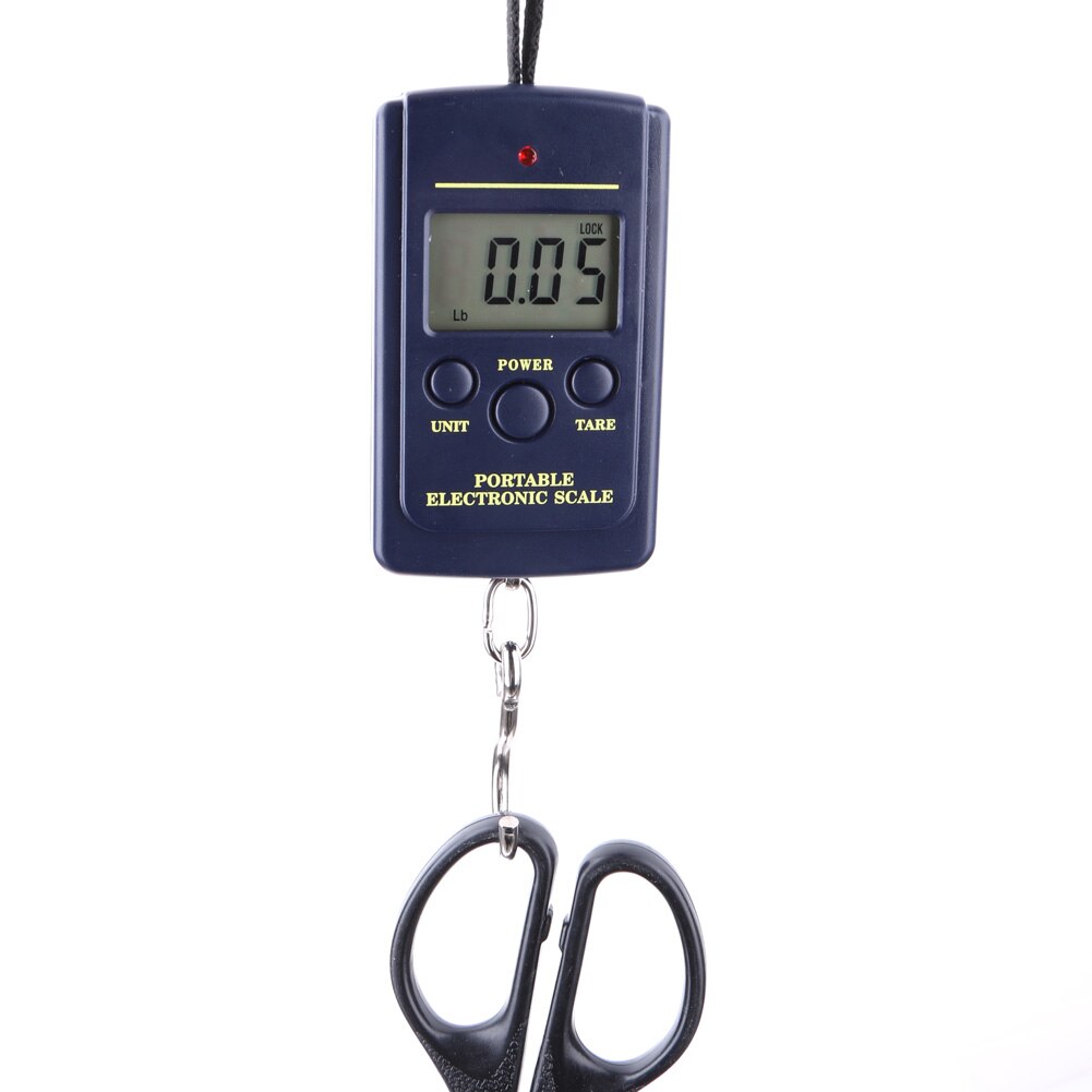40kg x 10g mini-digitalvåg för fiskebagage resa viktning stålgård bärbar hängande elektronisk krokvåg handvåg
