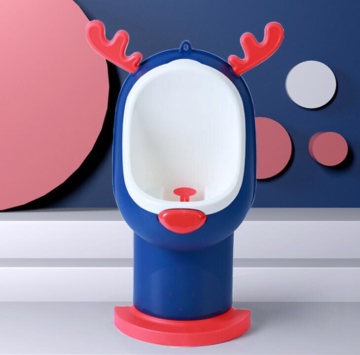 Nette Hirsch Töpfchen Urinal für Jungen mit Lustige Mit Dem Ziel Ziel, Einstellbare Höer, kleinkind Junge Wc Pee Trainer, 3 Farben: Blau