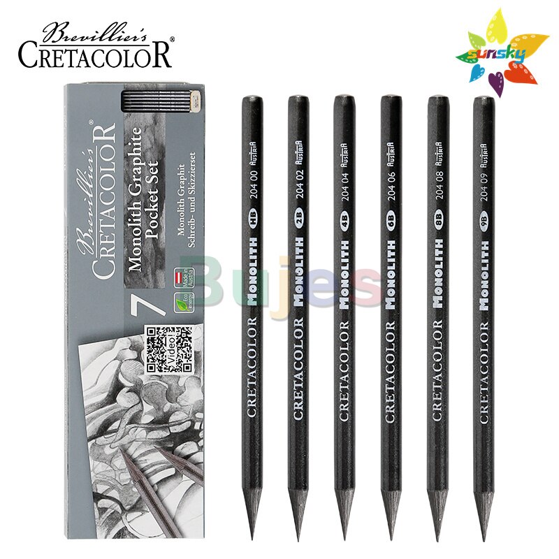 Cretacolor-lápiz de grafito 204, sin plomo, HB 2B 4B 6B 8B 9B, suministros de arte, Original
