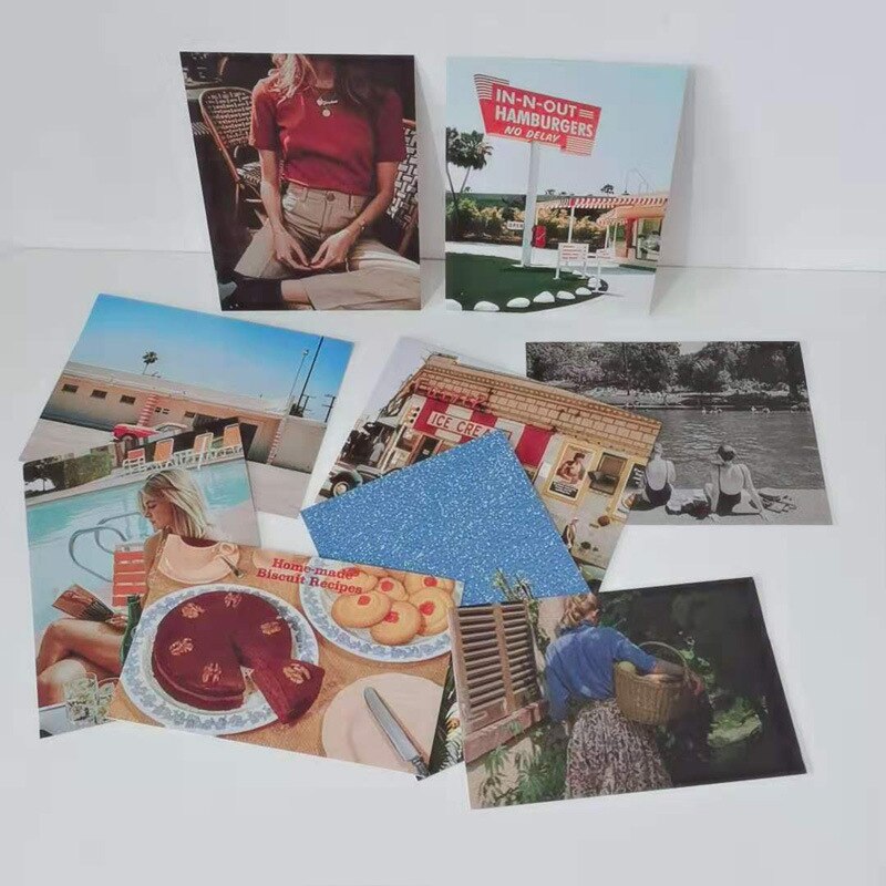 retro fransk kort foto dekorasjon kort sett forrige århundre stil kunstfotografering rekvisitter kollokasjon postkort diy rom vegg klistremerke