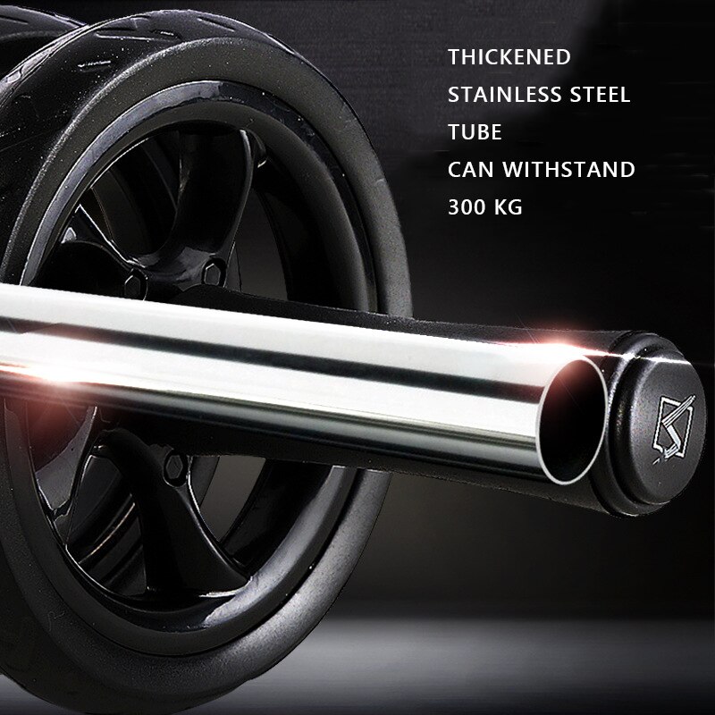 Black Ab Roller Geen Lawaai Buikspier Fitness Wielen Arm Taille Been Oefening Fitnessapparatuur Wiel Trainer