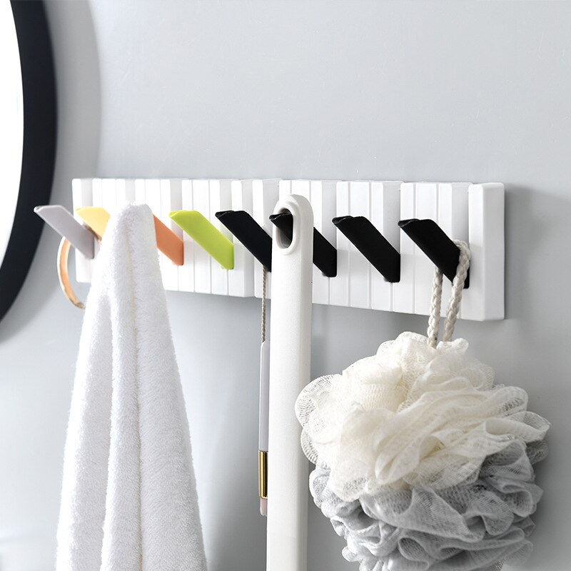 No Punch Piano Hook Key Wall Crochet Holder Removable Kitchen Hooks Key Holder Home Decor Wall Can Washed Holder Hook CJ-0004