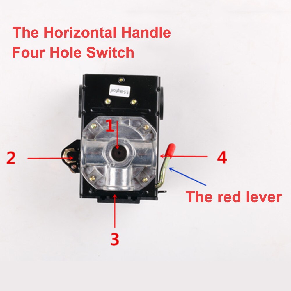 Lefoo Air Compressor Pressure Switch Control 95-125 PSI 4 Port