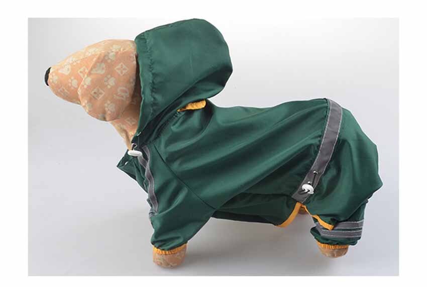 Hunde Sommer Tuch Regenmäntel Mit Kapuze Regenmantel Gesamt Hunde Katzen Wasserdichte Material Reflektieren Licht Jacken für klein Mittel Hund