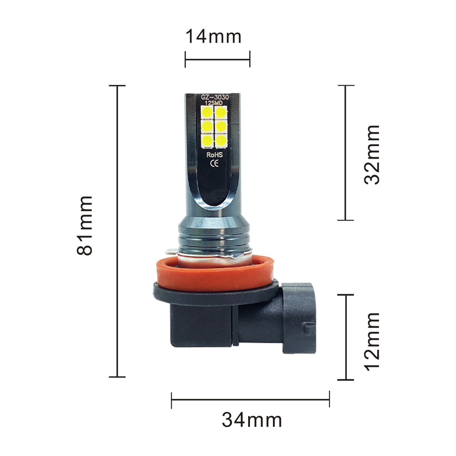 2 Stücke H8 H11 H16 JP 9005 HB3 9006 HB4 H7 H4 LED-lampe Super Helle Auto Nebelscheinwerfer Tagfahrlicht 12 V 6000 K Weiß
