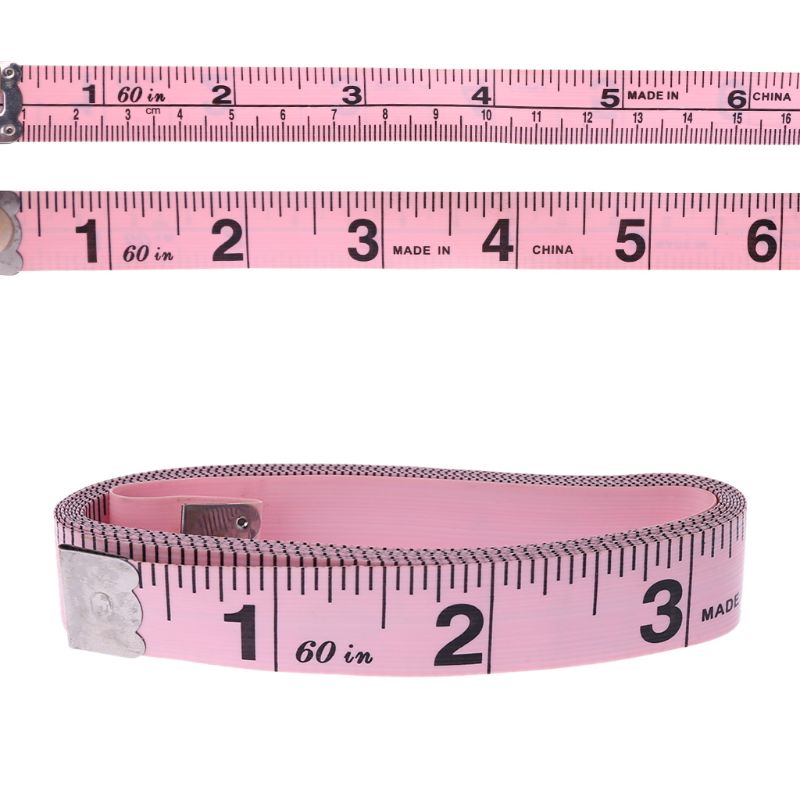 150cm 60\ " vinylmålebånd skrædderværktøj cm/tommer tøjmål mål lineal bryst hofter taljemål standardbånd  j0pd