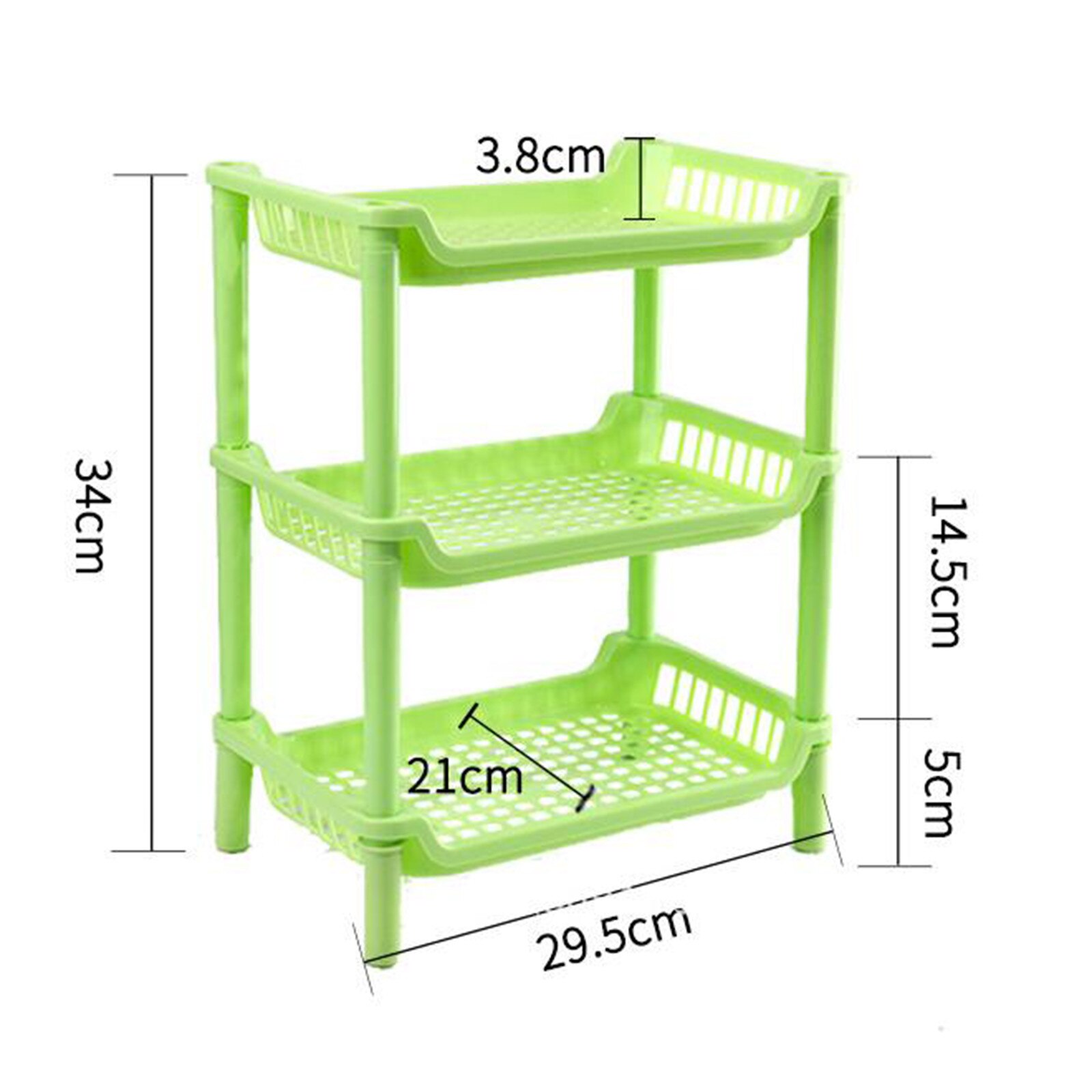 Three-layer Multi-purpose Shelf Plastic Floor-to-ceiling Bathroom Storage Shelf Home Shoes Storage Rack