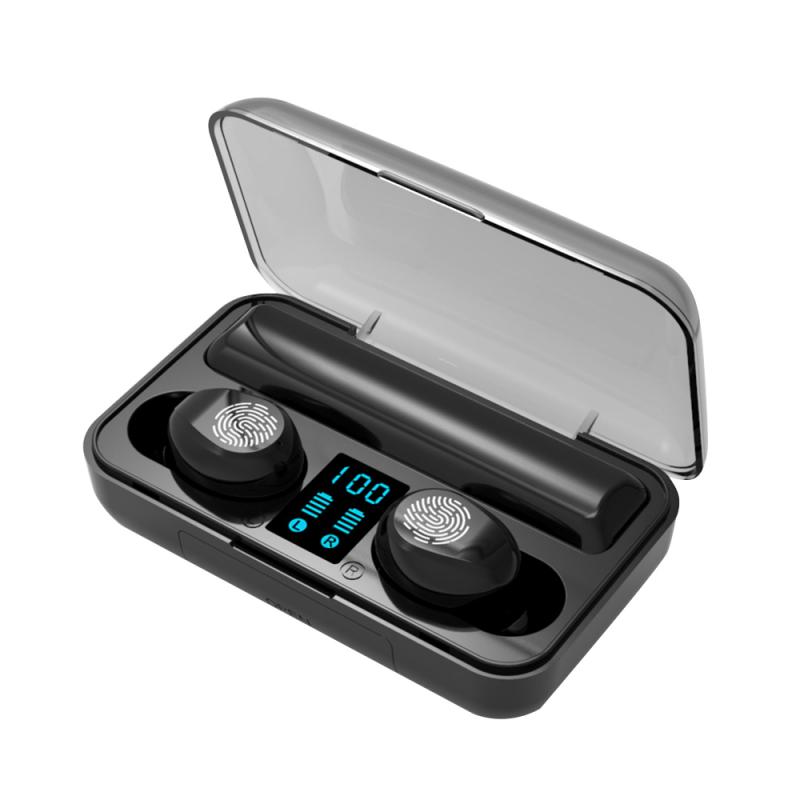 Bluetooth-ohrhörer mit 5.0 ohrhörern, 8d stereo-kopfhörer, wasserdicht, freisprechfunktion, inklusive 2000- mah-powerbank: Default Title