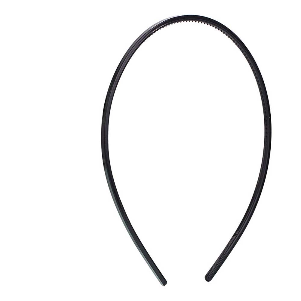 Bandeau large noir Simple 0.5/0.6/0.8/1.2/2/2.5cm, bandeau en plastique pour filles et femmes, cerceau de tête antidérapant à dents, accessoires pour cheveux DIY