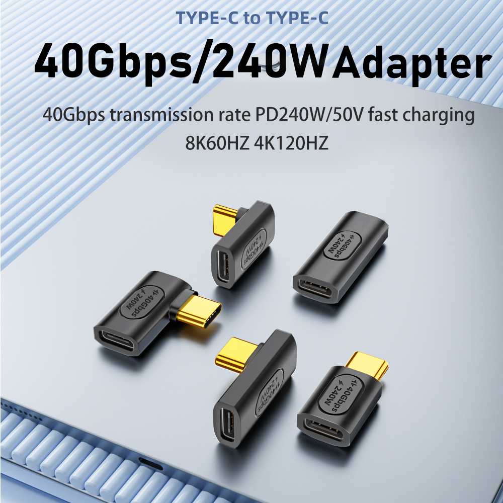 PD240W Fast Charging Adapter USB Type-C OTG Adapter 40Gbps Fast Charging Converter USB 4.0 8K HD Video Audio for Macbook Phone
