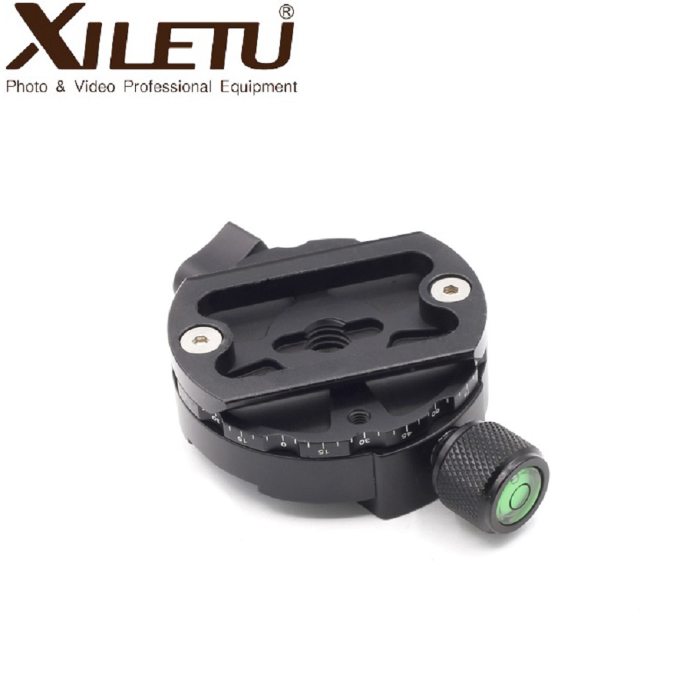 XILETU XPC-60C 360 Degree Panoramic Clamp Aluminum Alloy Adapter Quick Release Plate Tripod DSLR Photography Accessory