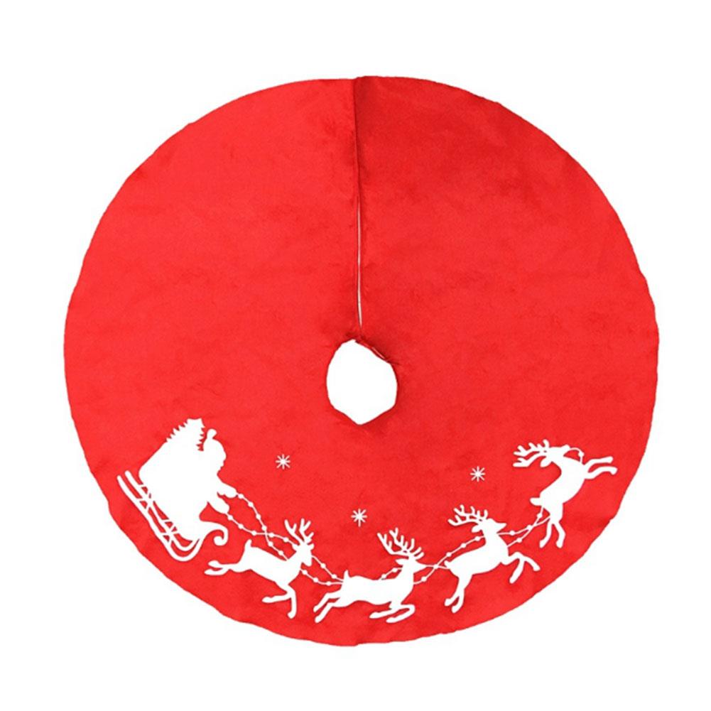 Rok Mooie Rood + Wit Kerstboom Rok Decoratie Levert Rendier Rendier Non-woven