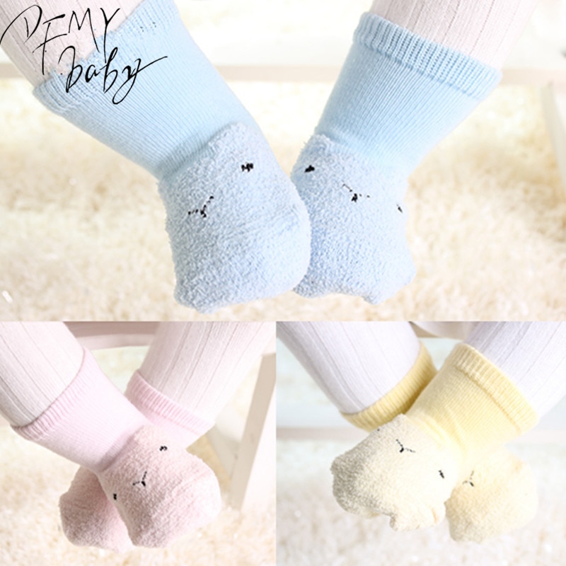 Winter Soft Baby Socks Cotton Kid Girls/Boys Socks Meias Infantil Anti slip Kid Socks 4 Color