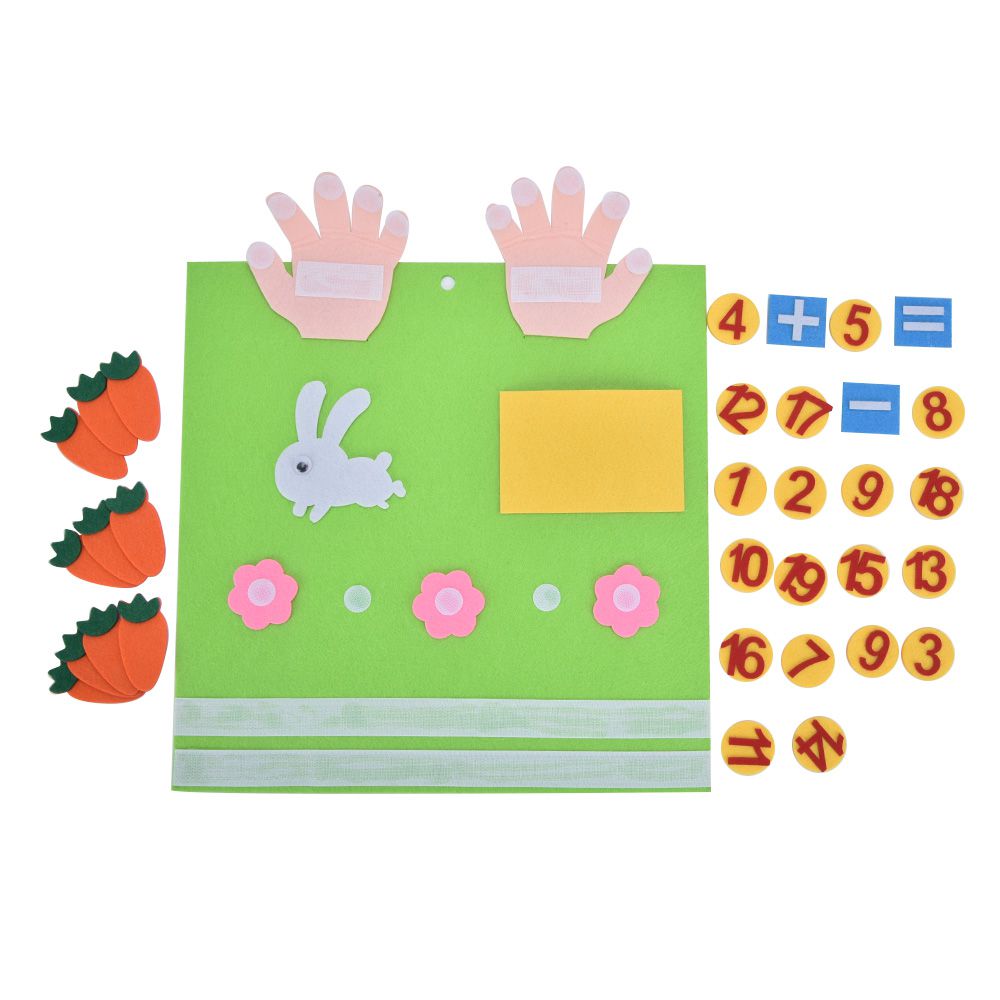Gjør-det-selv ullfiltesett mattespill pedagogisk leketøy for barn barnehage undervisning kognisjon leker baby tidlig utdanning diy craft kit: B