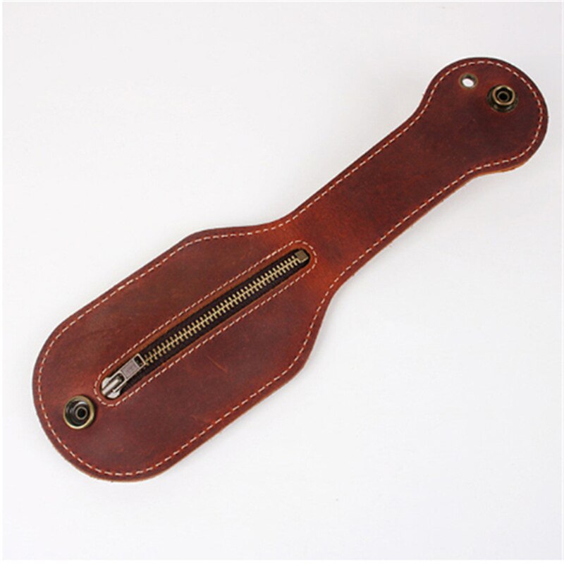 Høj læder lille møntpung mænd bærbar vintage bælte pung til mænd 3 farve: Khaki