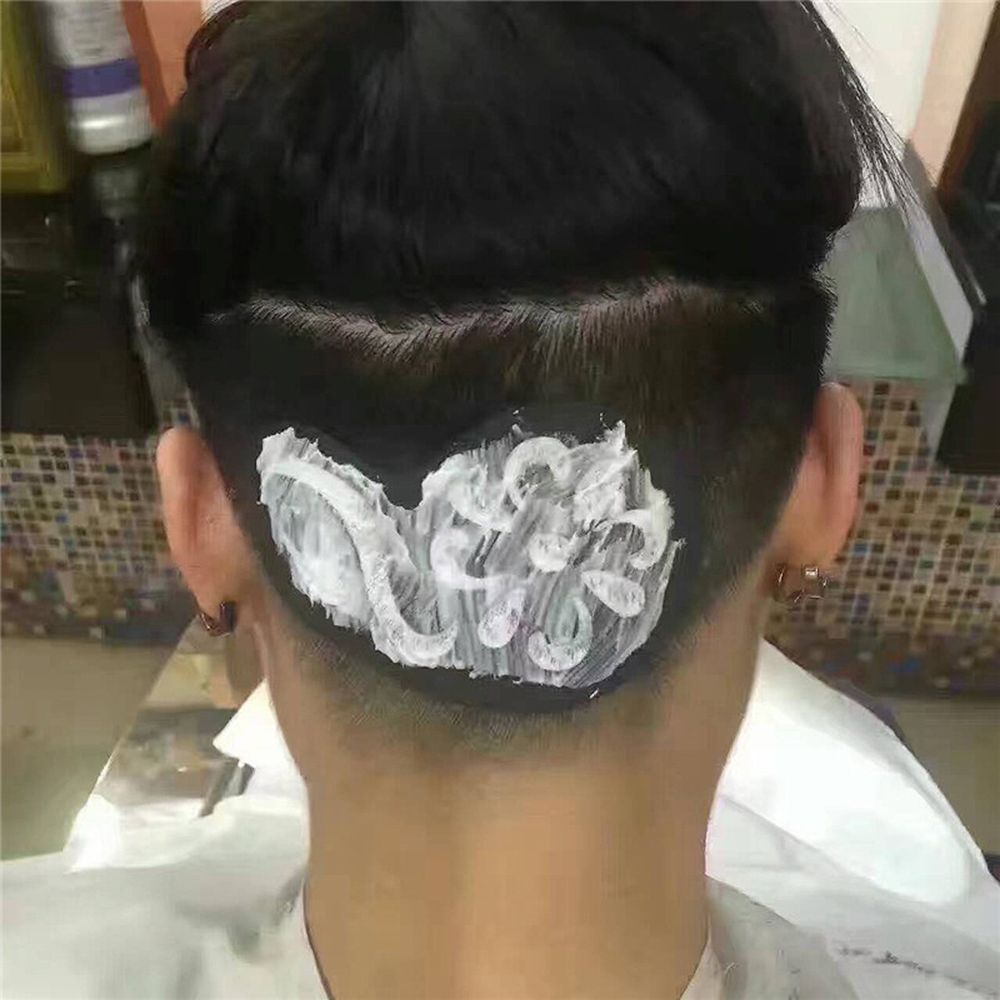 25Stck Haar Tätowierung Vorlage Haar Trimmer Geschnitzte Färbung Kühlen Haarstyling-gelee Werkzeug