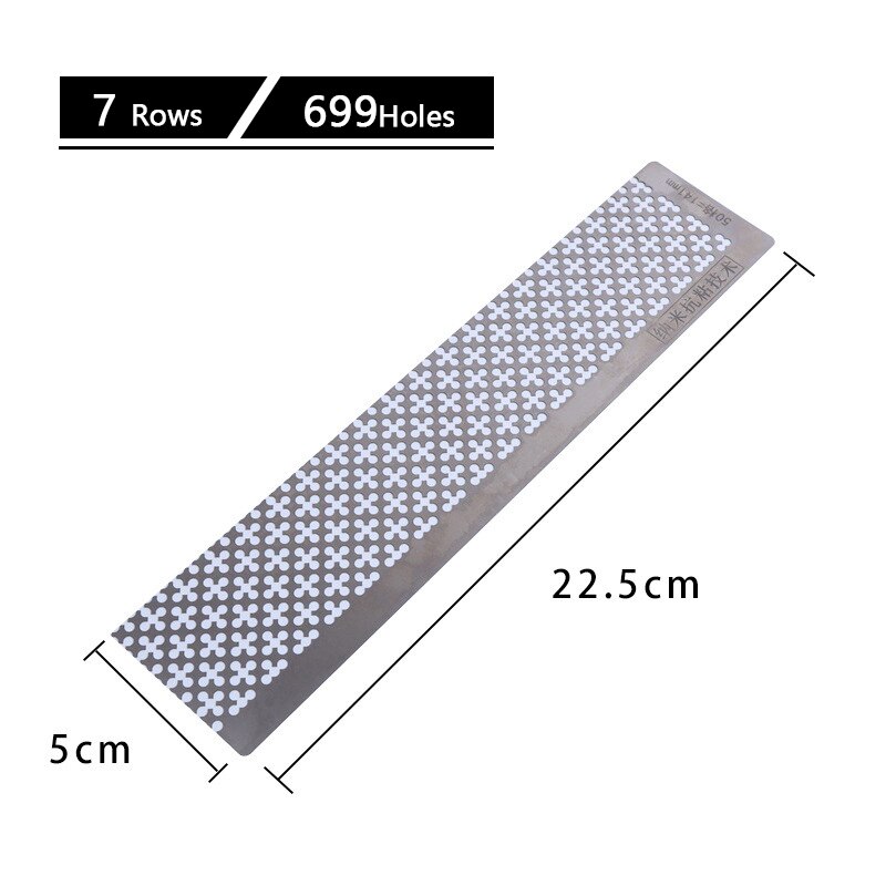 Diamant Schilderij Stalen Liniaal Kruissteek Hulpmiddel Mesh Heerser Nano Boren Kit Strass Borduurwerk Punt Boor Accessoires: 22.5CM