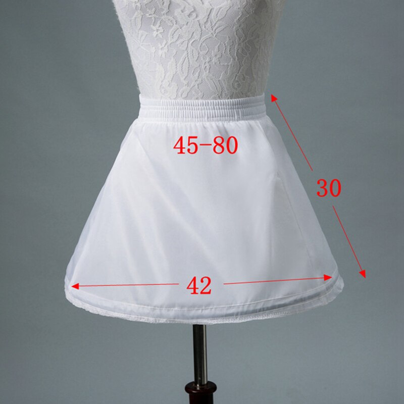 Top 1 cerceau jupons courts robes de fille de fleur taille élastique petites filles Crinoline accessoires de mariage