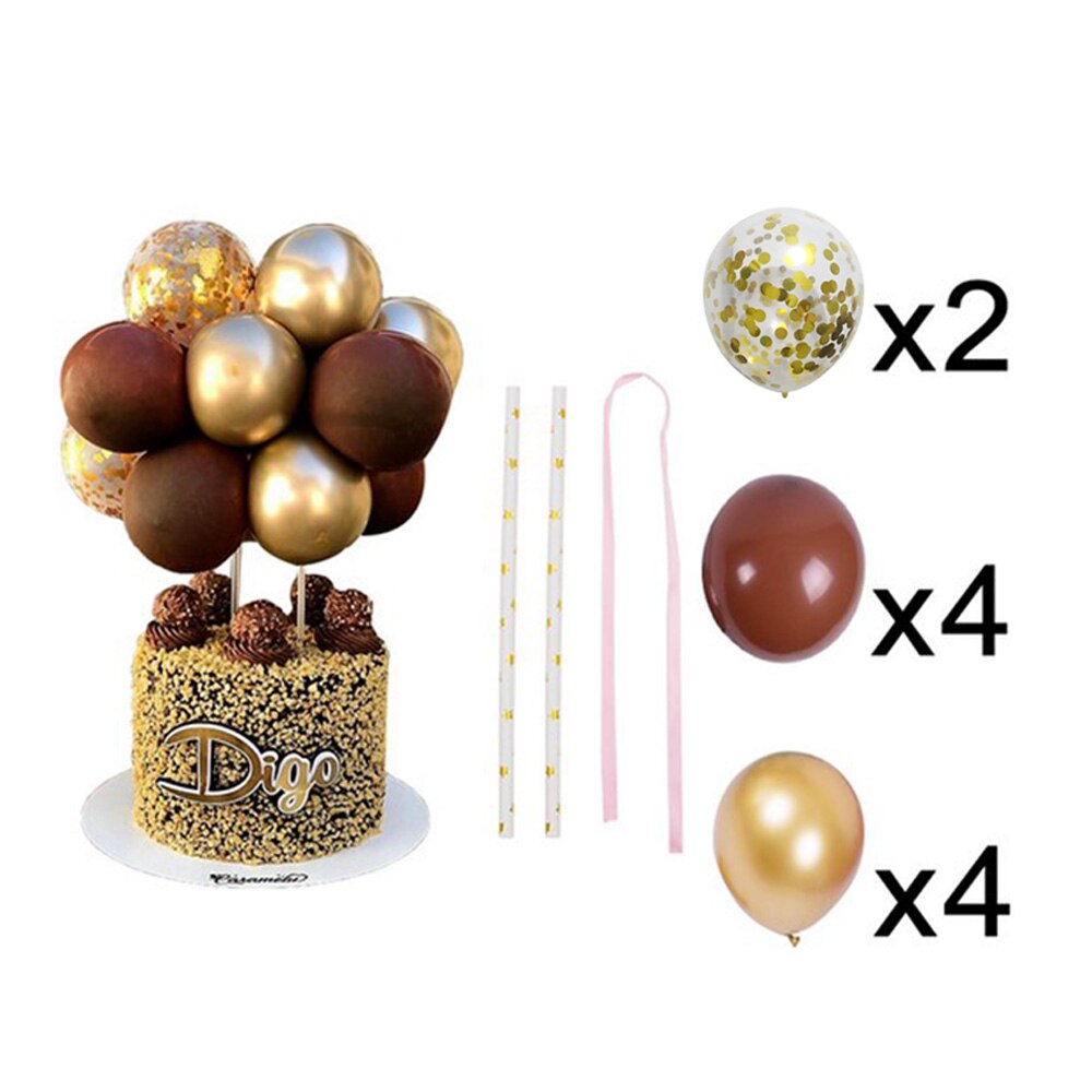 10Pack 5 Inch Ballon Cake Topper Cloud Vorm Confetti Ballon Cake Topper Balons Voor Verjaardag Baby Shower Bruiloft Decoratie: A04