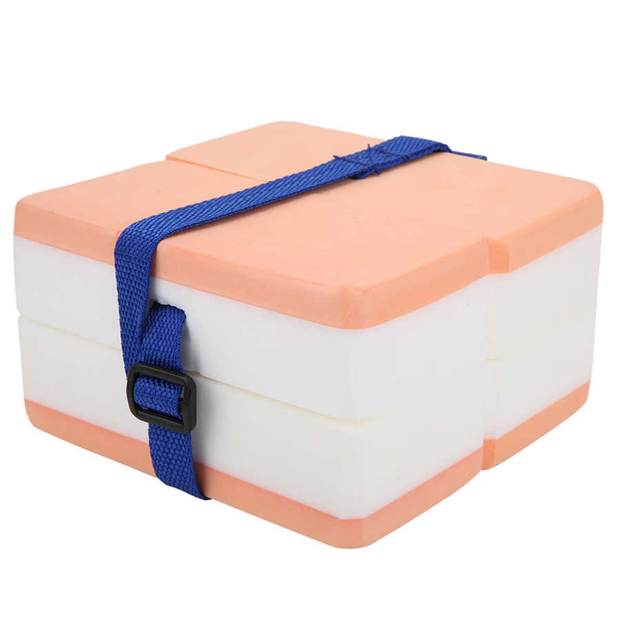 Cinturón de cintura ajustable para niños, flotador de natación, entrenamiento de cintura, ayuda para la espalda, herramienta de asistencia para deportes acuáticos en la piscina: 4 Block