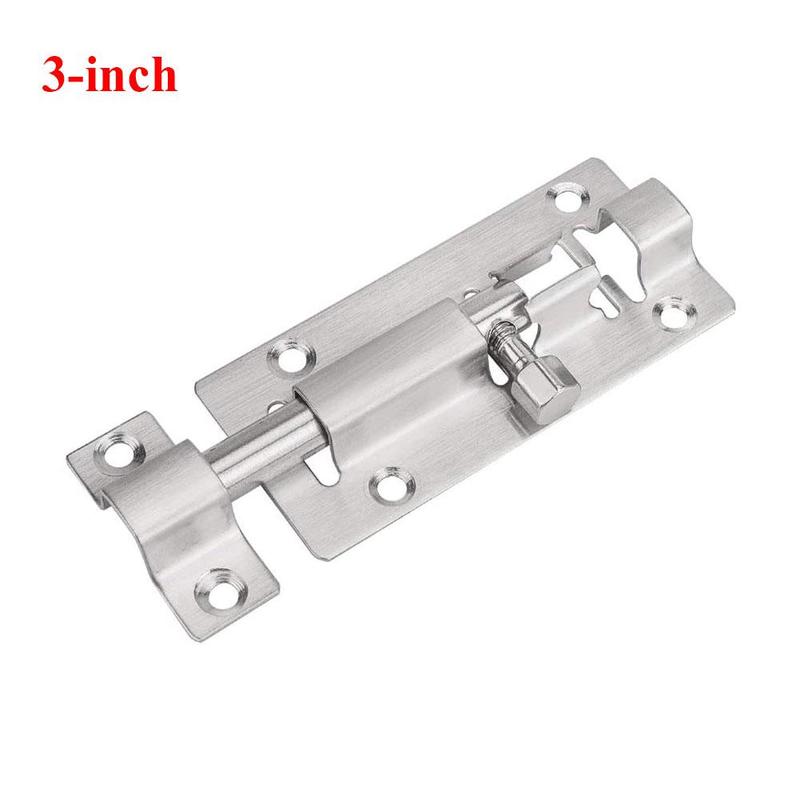 Stainless Steel Door BoltFurniture Door Bolts Inch Locks Sliding Security Door Steel Chain Latch Stainless For Gate Hardwar Y9B2: B