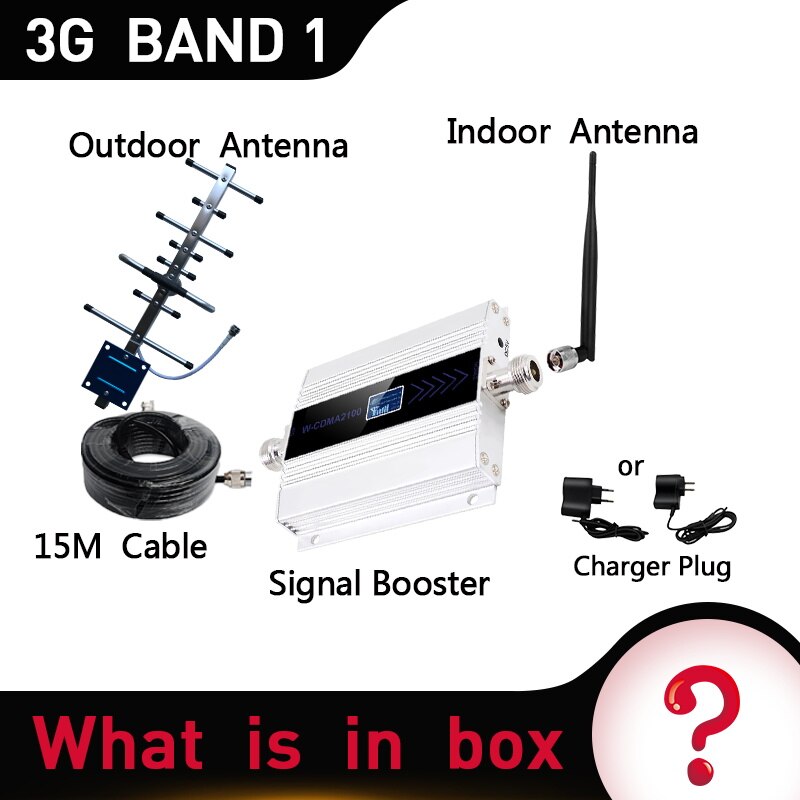 3G Wcdma Band1 2100 Signaal Booster 65dB Gain 3G Umts 2100Mhz Cellulaire Mobiele Signaal Repeater Versterker Gsm 3G Amplifi Antenne