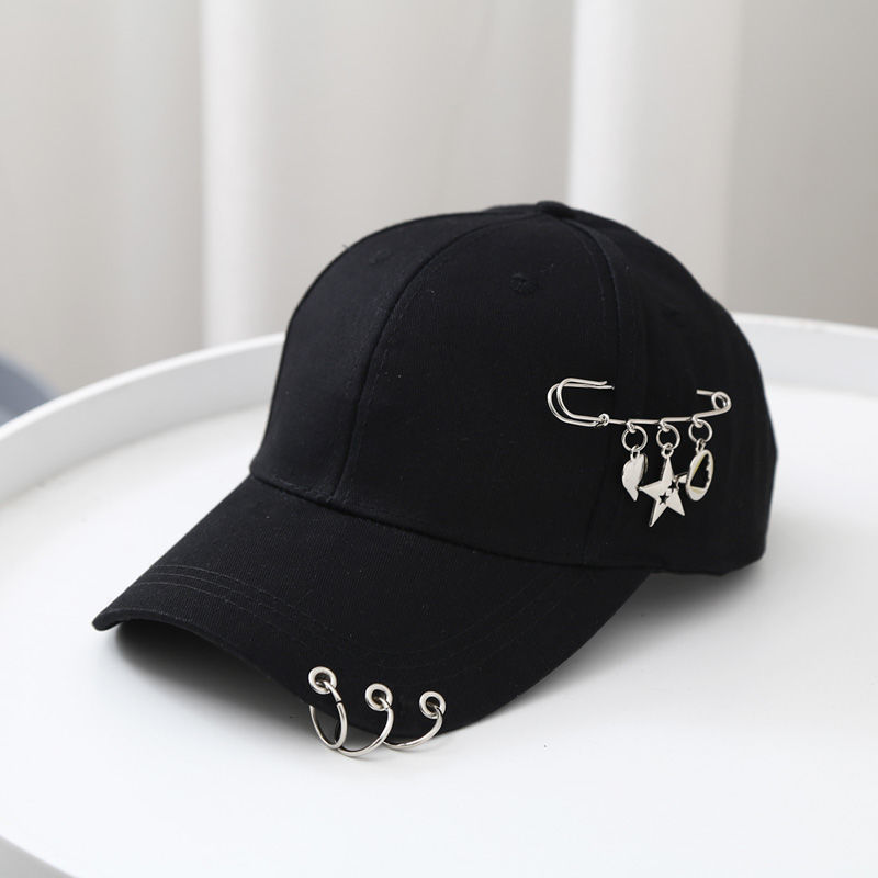 Papa chapeau Piercing anneau casquette de Baseball Punk Hip Hop casquettes coton adulte décontracté solide réglable unisexe casquettes: Rose