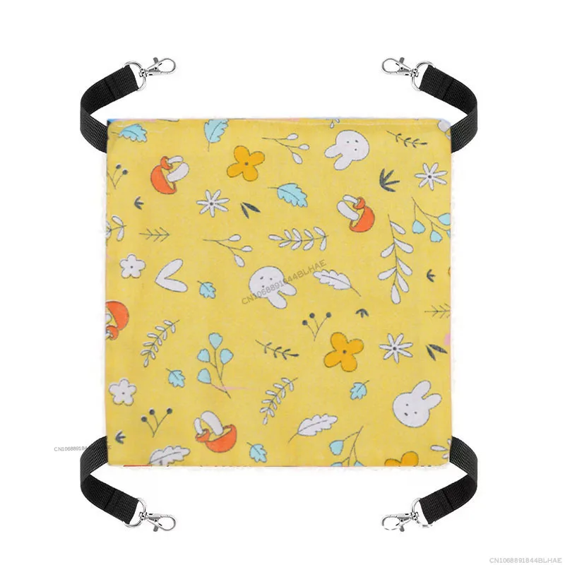 Hamaca de lona para gatos, camas para hámster, cama colgante de doble cara, columpio para mascotas, hámster, ardilla, conejo, descanso, suministros para dormir