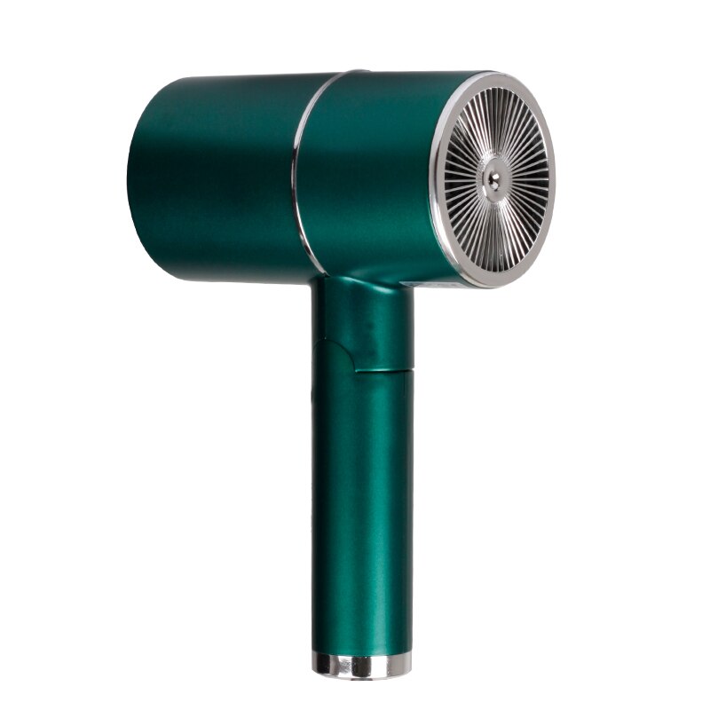 Electric Foldable Hair dryer Heating And Cooling Blue Light Anion For Household AppliancesTravel Portable Mini Dryers hair: Green / US