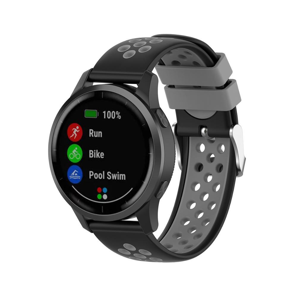 Silicone del Cinturino Della Cinghia per Garmin Vivoactive 4 4s Intelligente Vigilanza Del Braccialetto Da Polso di Sport della Fascia di Correa per la Galassia Della Vigilanza 46 mm/GTR 47 millimetri